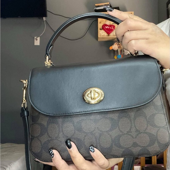 Coach Handbags - Coach Black and Brown Shoulder Bag